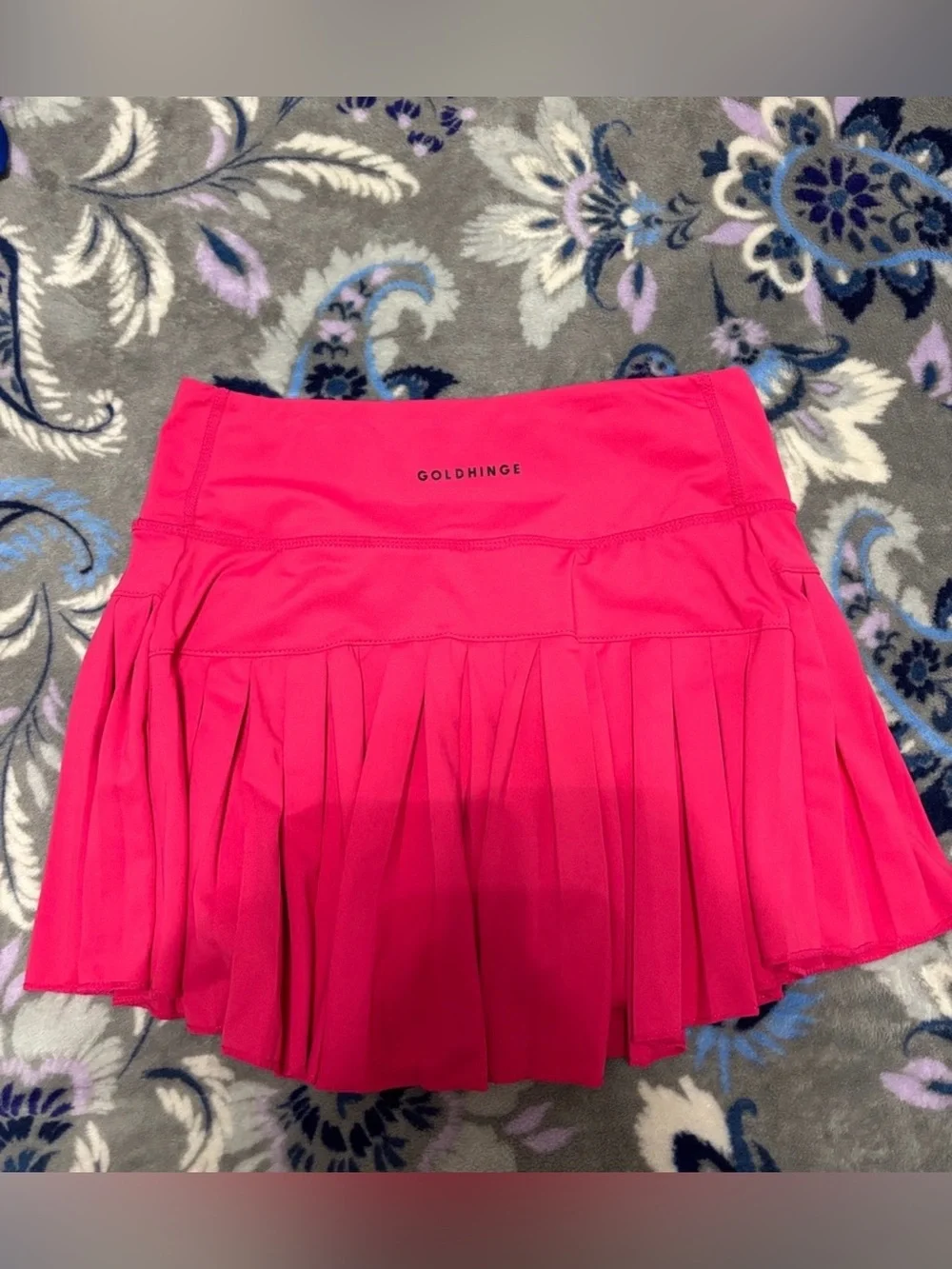 Gold Hinge pink tennis skirt